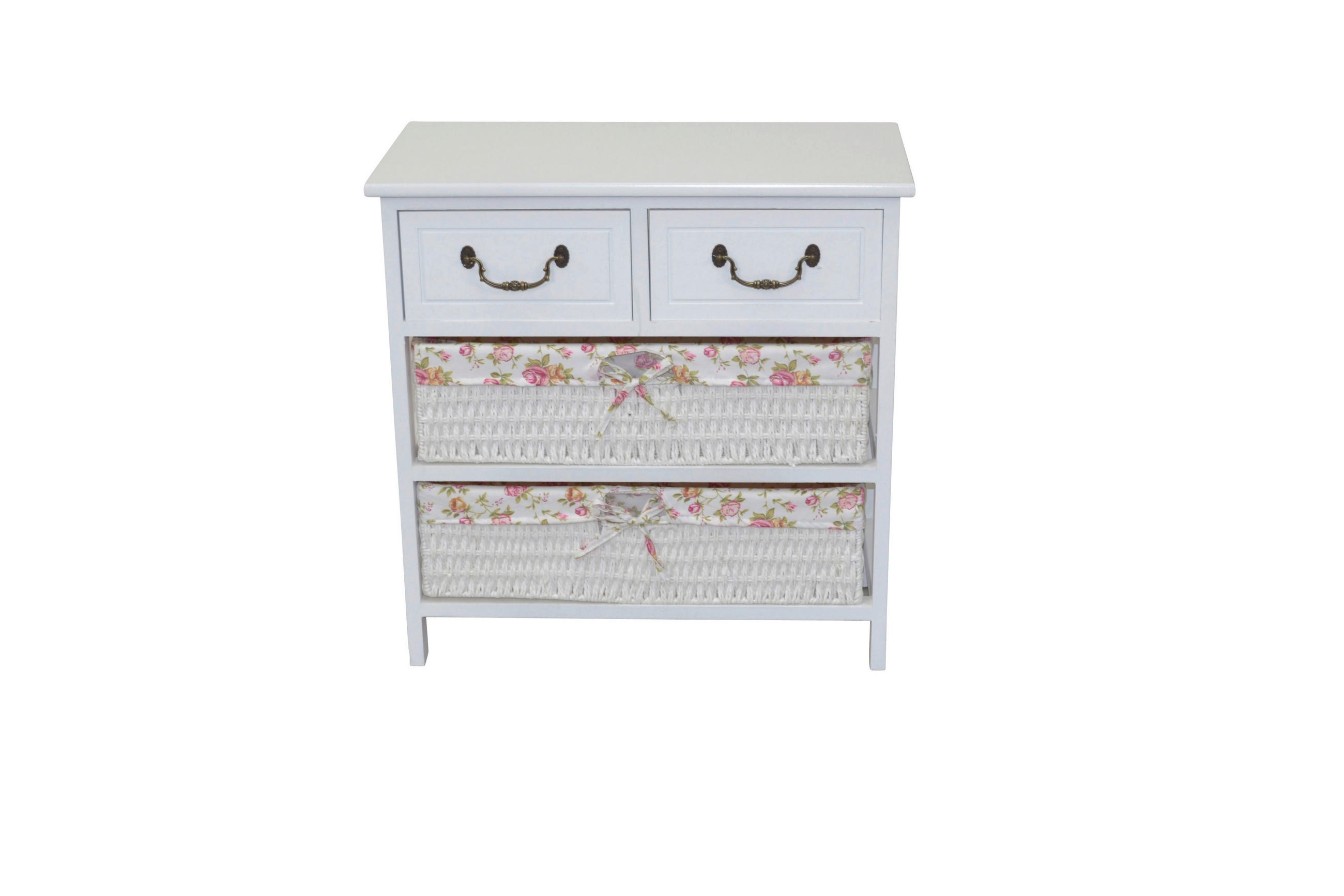 KOMMODE , , 2 Schublade(n)  - Schwarz/Weiß, Design, Holz/Papier (30/60/60cm) - MID.YOU