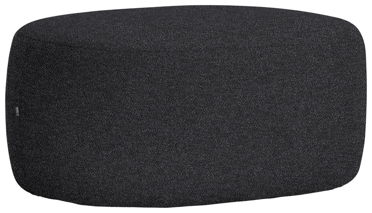 HOCKER in Textil Anthrazit  - Anthrazit/Schwarz, MODERN, Kunststoff/Textil (88/43/66cm) - Hom`in