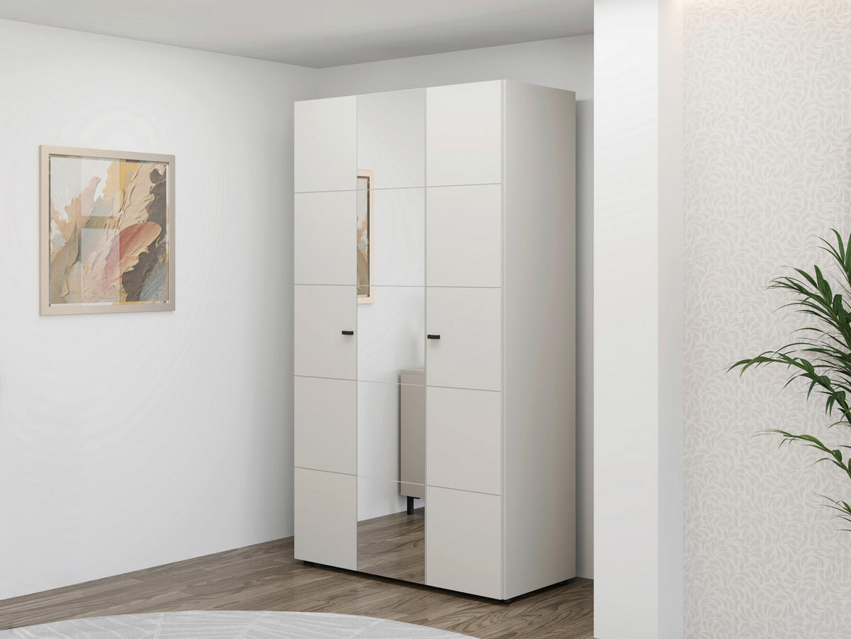 ORMAR ZA ODJEĆU kašmir   - kašmir/crna, Moderno, staklo/drvni materijal (117/52/207,5cm) - Ti'me