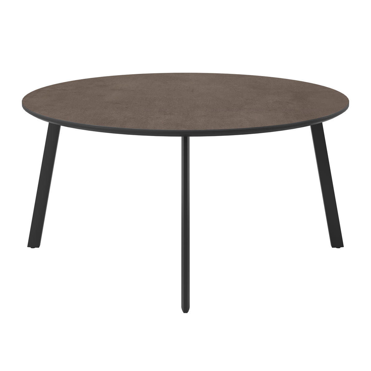 GARTENTISCH 160/160/75 cm Metall, Glas, Keramik rund  - Anthrazit, Design, Glas/Keramik (160/160/75cm) - Ambia Garden