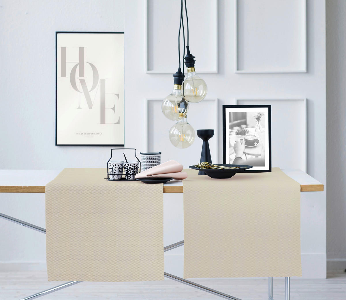 TISCHLÄUFER Kunststoff Beige 42/150 cm  - Beige, Basics, Kunststoff (42/150cm) - Dieter Knoll