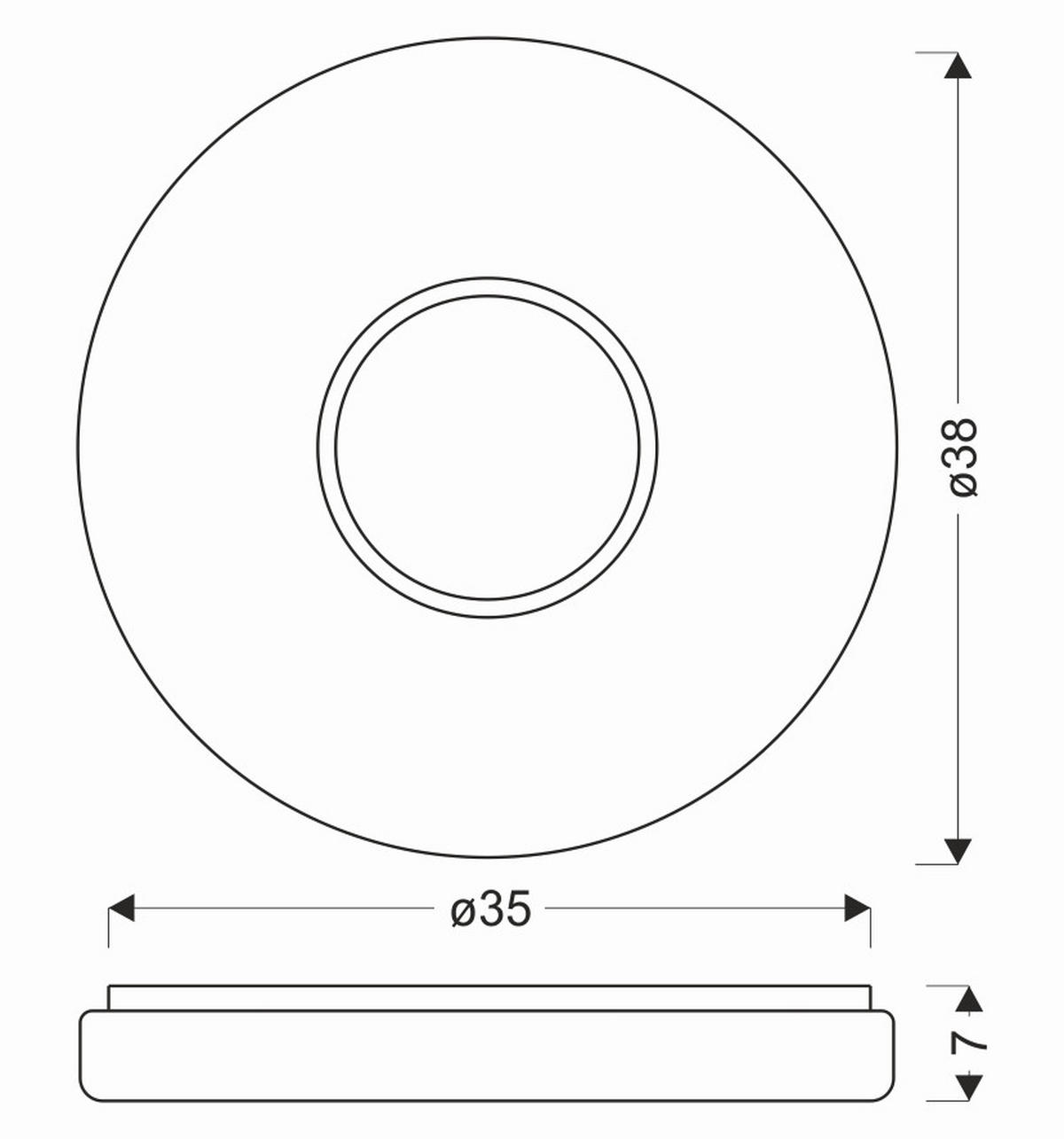 LED-TAKLAMPA Bubbles 38/38/7 cm  - vit/kromfärg, Klassisk, metall/plast (38/38/7cm)