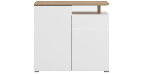 KOMMODE in 102,5/94/40 cm - Weiß/Eiche Artisan, Basics, Holzwerkstoff/Kunststoff (102,5/94/40cm) - Carryhome