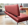 SITZBANK in Metall, Textil Rot, Schwarz  - Rot/Schwarz, Design, Textil/Metall (195/91/65cm) - Dieter Knoll