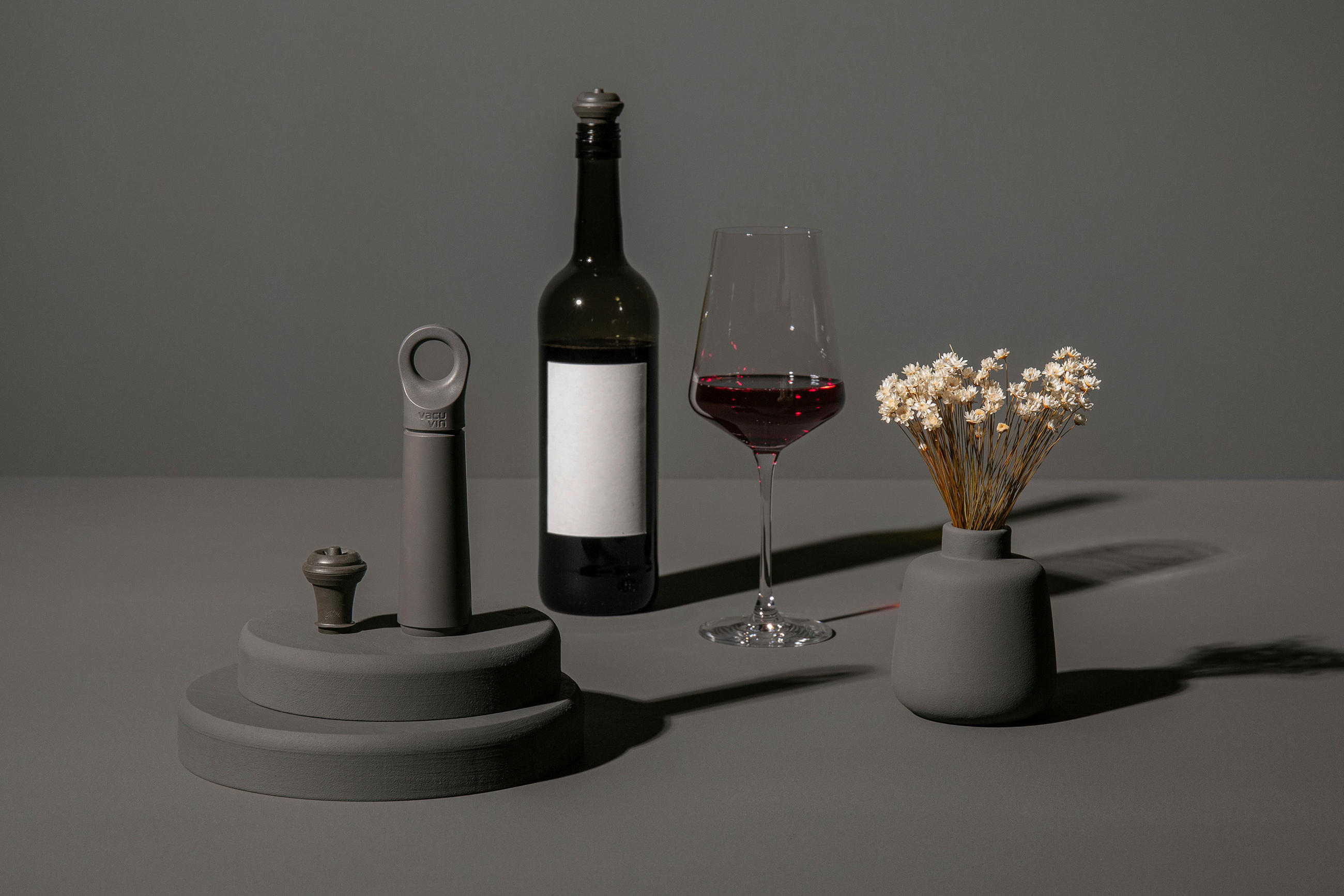 PUMPA ZA VINO    - antracit, Basics, plastika (21,9/6,6/3,9cm) - Vacu Vin