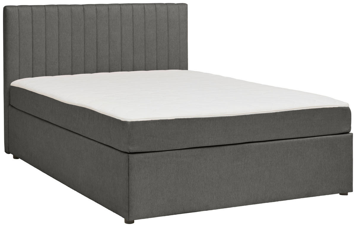 BOXBETT 140/200 cm  in Dunkelgrau  - Dunkelgrau, Modern, Holz/Textil (140/200cm) - MID.YOU