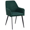 ŽIDLE S PODRUČKAMI, železo, tkaná látka, černá, zelená - černá/zelená, Lifestyle, kov/textil (56/87/60cm) - MID.YOU