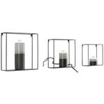 WANDREGALSET 35/35/10 cm  - Schwarz, Trend, Metall (35/35/10cm) - Landscape