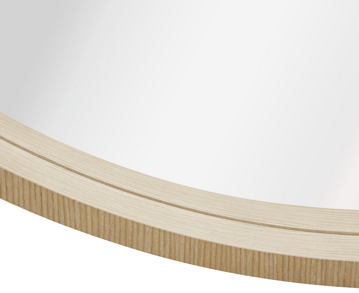 NÁSTENNÉ ZRKADLO 80 cm - farba duba, Design, drevo/sklo (80cm) - Xora