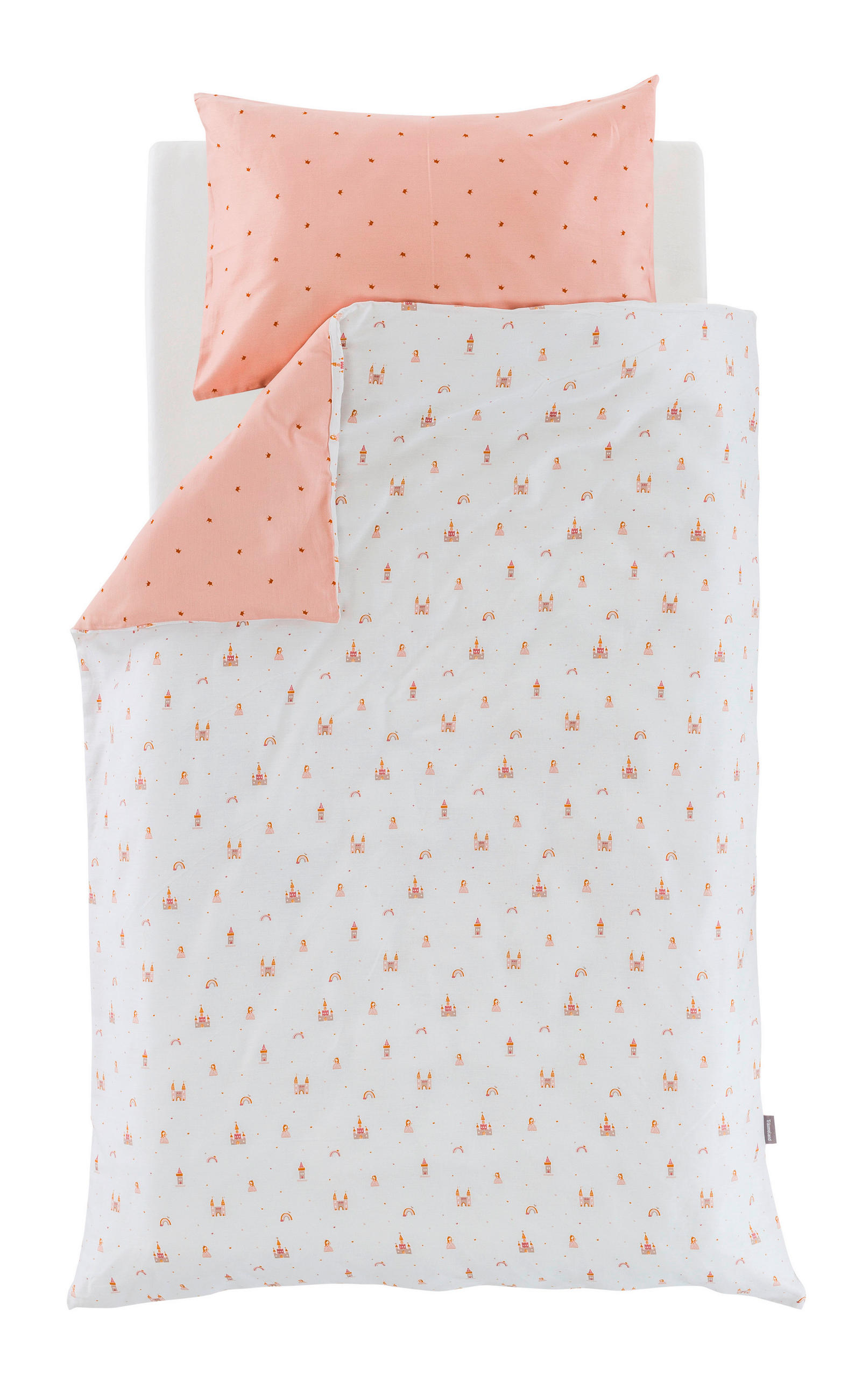 BABYBETTWÄSCHE 100/135 cm  - Rosa/Weiß, Basics, Textil (100/135cm) - Träumeland