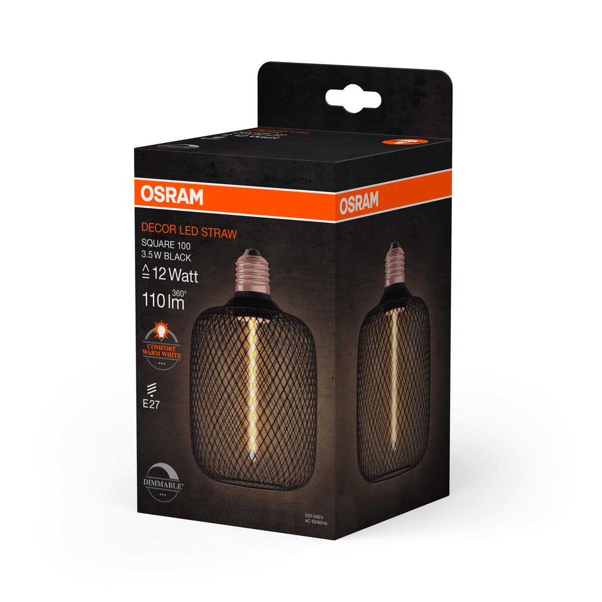LED-FILAMENT-LEUCHTMITTEL   E27 3,5 W  - KONVENTIONELL, Metall (10/16,2cm) - Ledvance