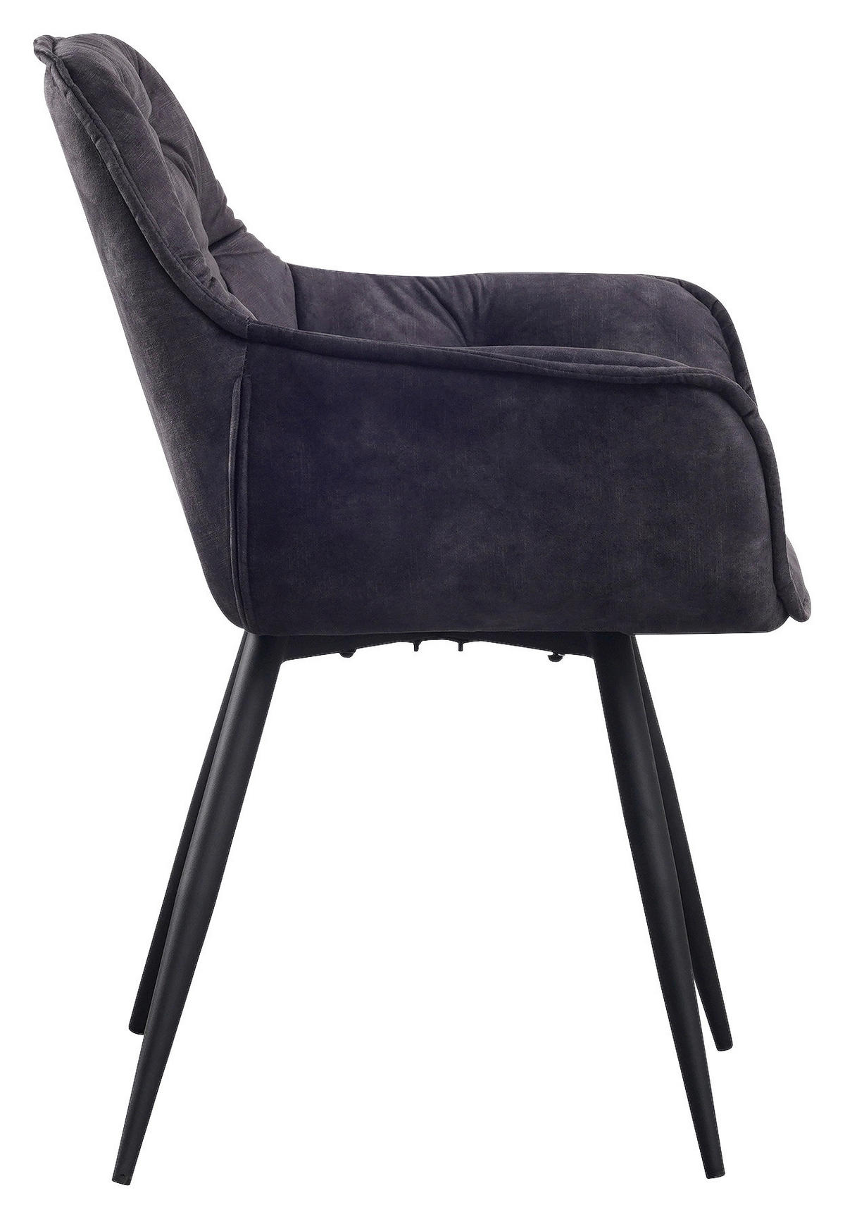 SADA STOLIČIEK 2 kus - čierna/antracitová, Konventionell, kov/textil (54/86/53cm) - MID.YOU
