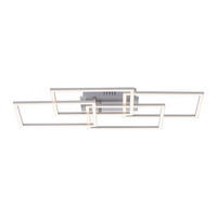 LED-DECKENLEUCHTE 70/34,5/9,5 cm   - Alufarben, Design, Kunststoff/Metall (70/34,5/9,5cm)