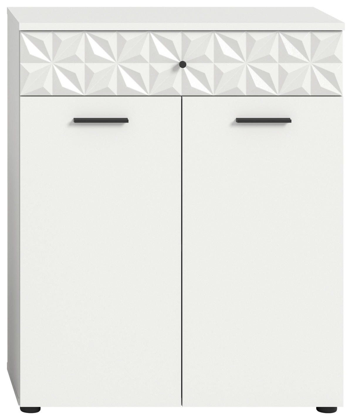 SPODNJA OMARICA 70/85/34 cm  - črna/bela, Moderno, kovina/umetna masa (70/85/34cm) - MID.YOU