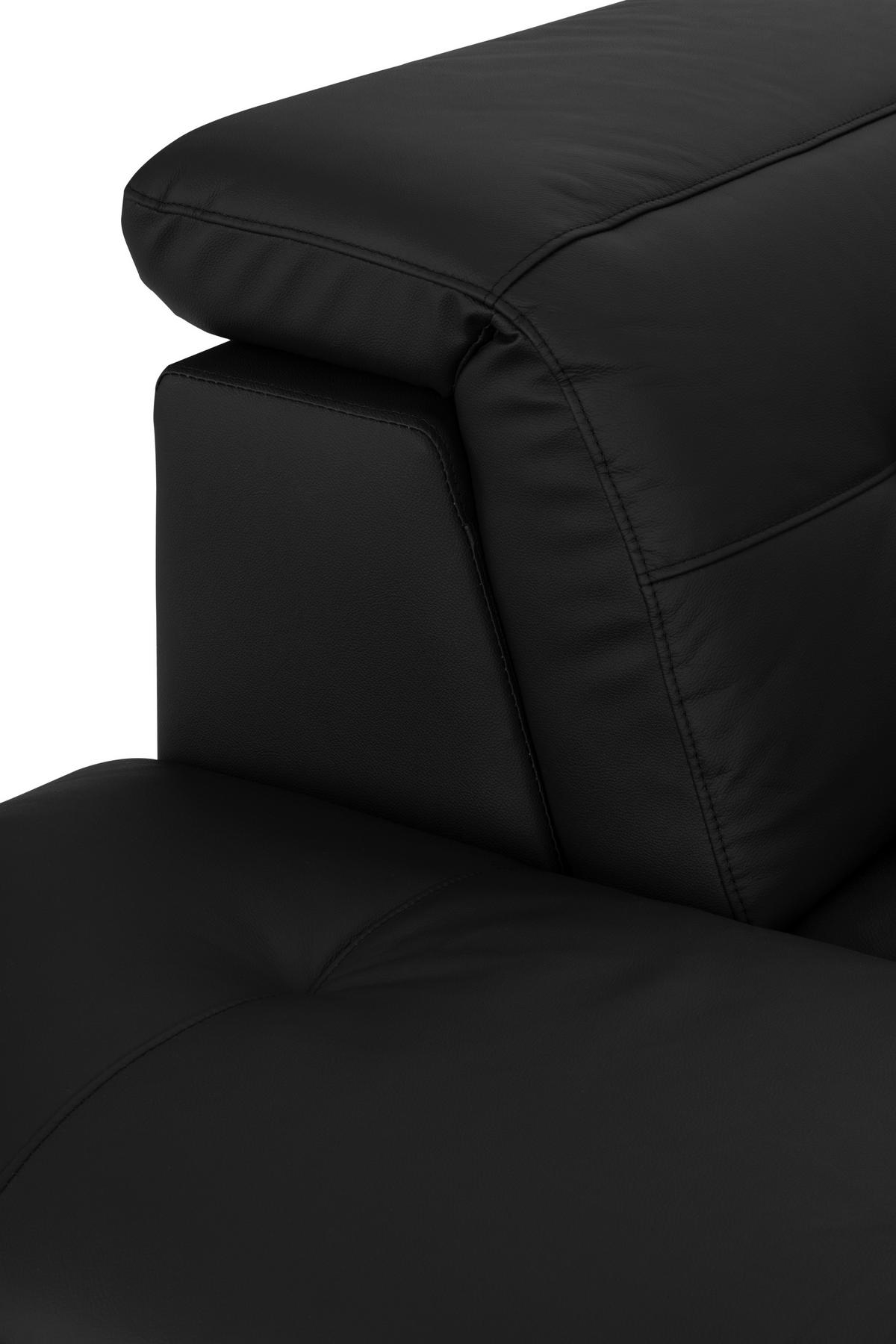 CloseUp von MID.YOU ECKSOFA Schwarz Echtleder.