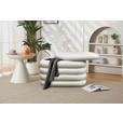 TRUHENBANK 85/42/42 cm Teddystoff Weiß Pappel Sperrholz  - Weiß, Trend, Holz/Textil (85/42/42cm) - Xora