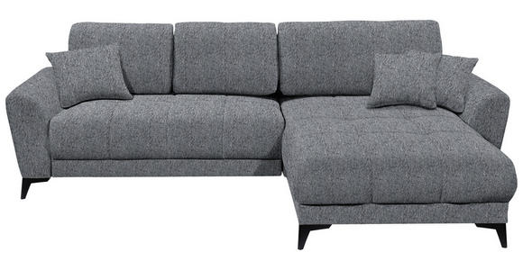 ECKSOFA  in Webstoff Anthrazit  - Anthrazit/Schwarz, MODERN, Kunststoff/Textil (281/189cm) - Carryhome