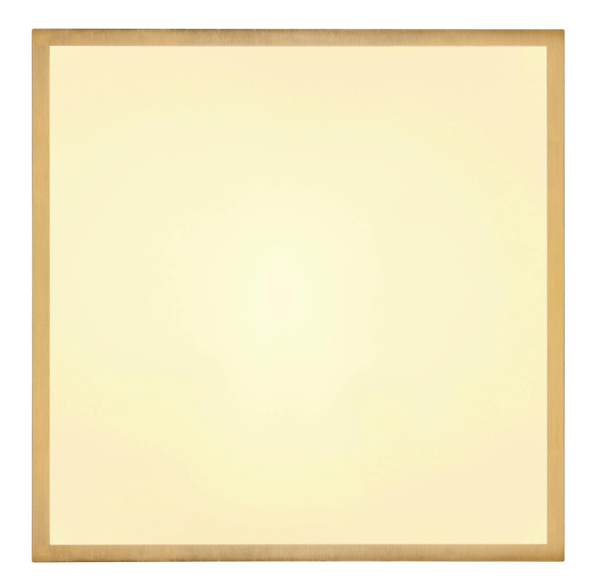 LED-DECKENLEUCHTE 22 W    35/35/3 cm  - Messingfarben/Opal, Konventionell, Kunststoff/Metall (35/35/3cm) - Globo