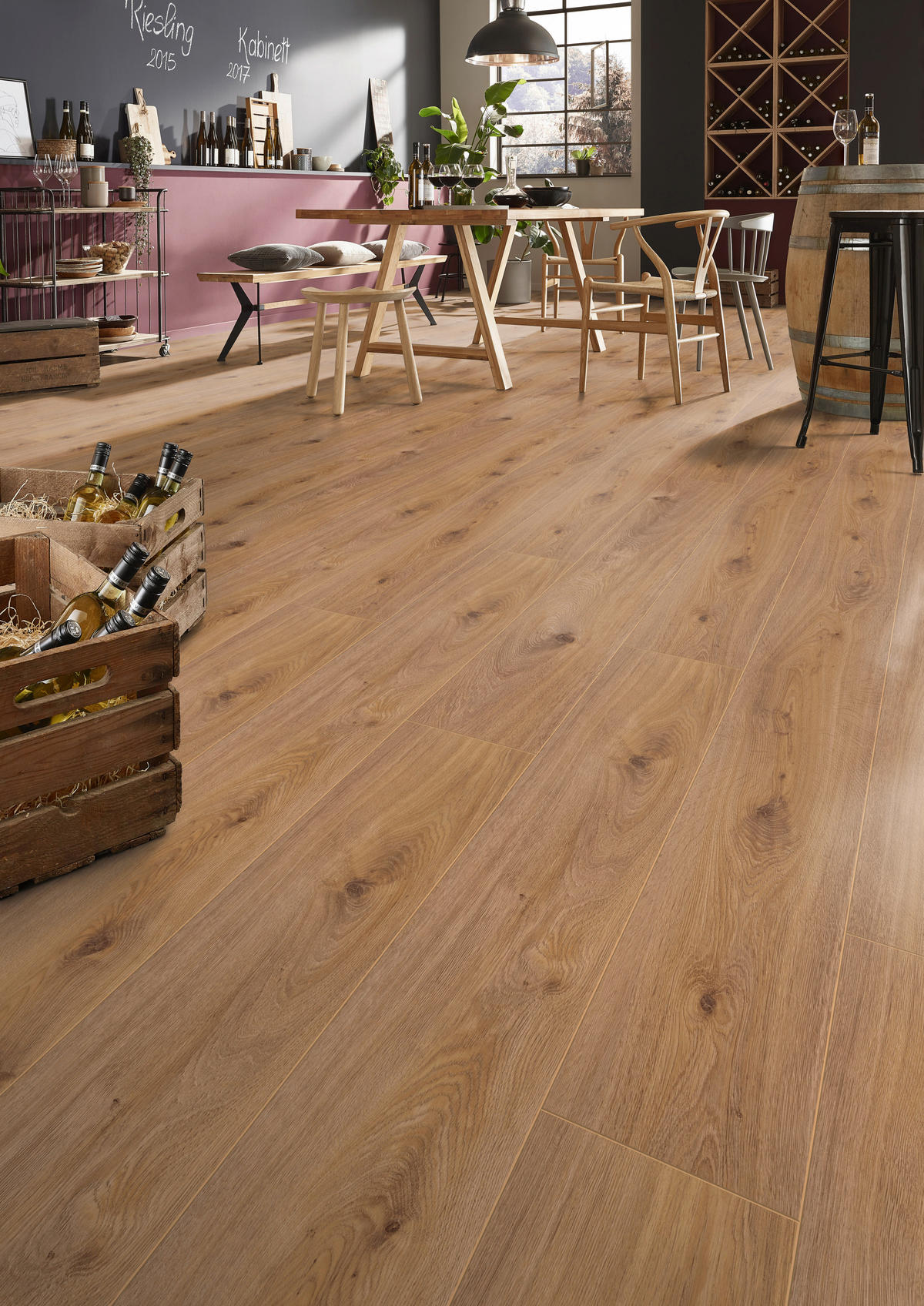 LAMINATBODEN Exquisit  - Eichefarben, KONVENTIONELL, Holz (138.0/19.3/0.8cm)