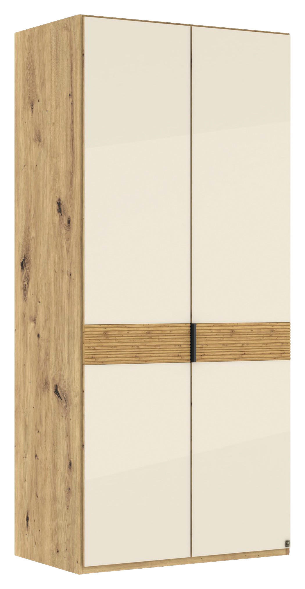 Musterring Drehtürenschrank Champagner, Eiche Bianco 100x216x58 cm