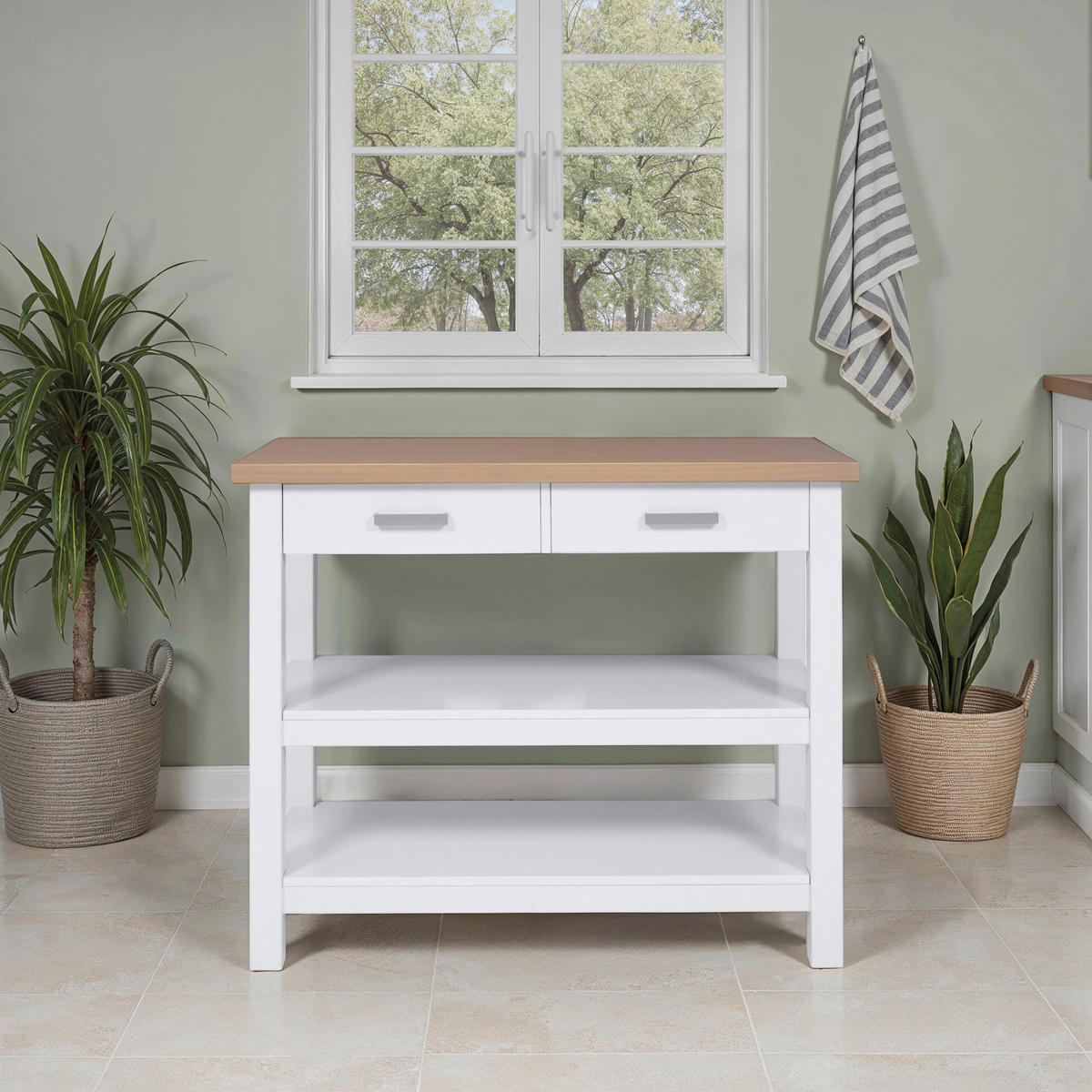 BARSKI STOL  bijela, hrast Artisan  drvo      - bijela/hrast Artisan, Konvencionalno, drvo (115/94/60cm)