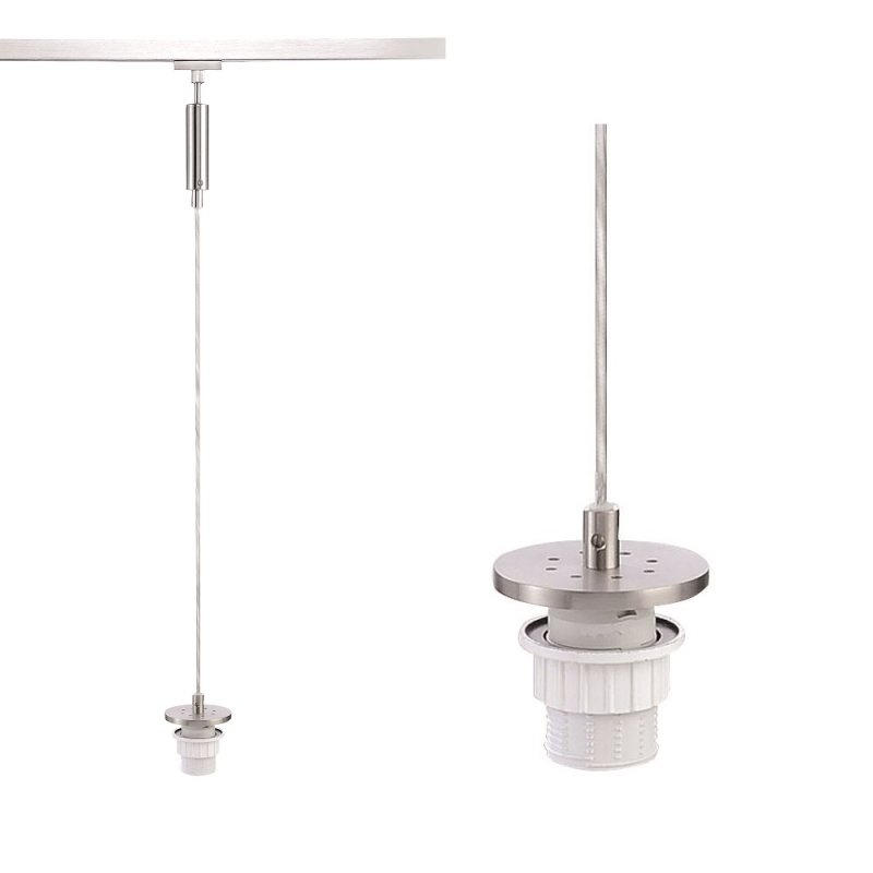 SCHIENENSYSTEM-HÄNGELEUCHTE - Nickelfarben, Basics, Metall (235,4cm) - Fischer & Honsel