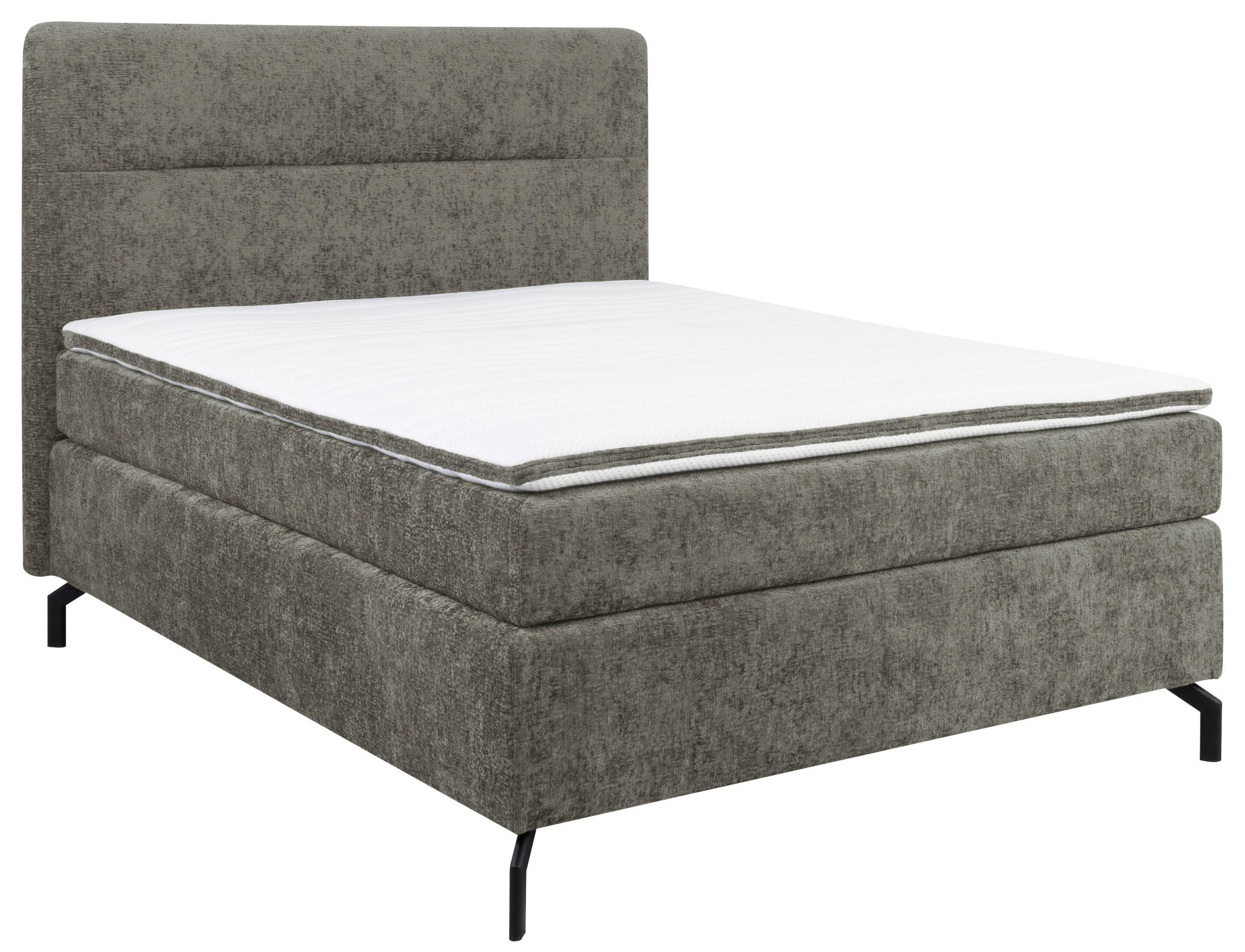 BOXSPRINGBETT 140/200 cm  in Grau  - Schwarz/Grau, Design, Textil/Metall (140/200cm) - Esposa