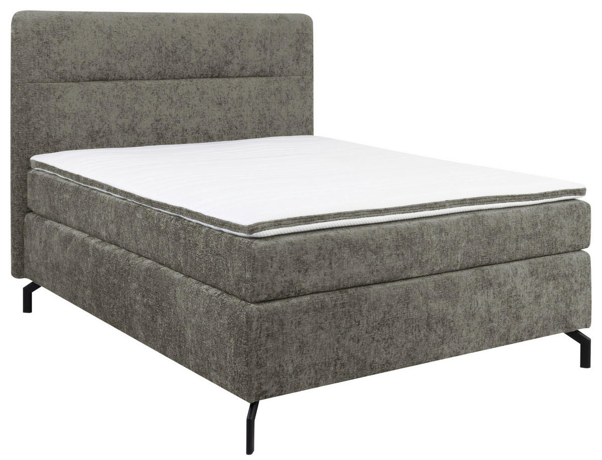 BOXSPRINGBETT 140/200 cm  in Grau  - Schwarz/Grau, Design, Textil/Metall (140/200cm) - Esposa