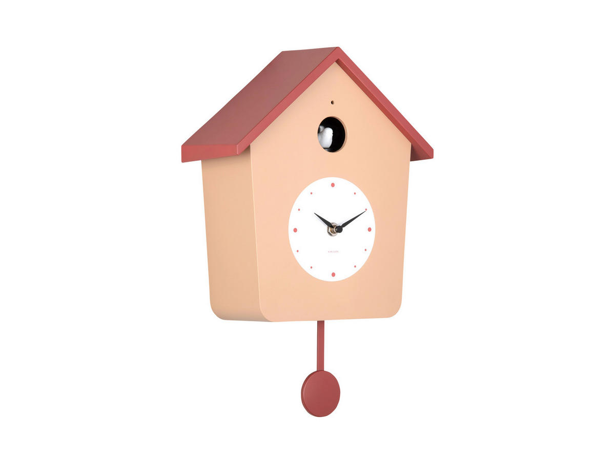 WANDUHR  Rosa, Aprikose  - Aprikose/Rosa, Basics, Kunststoff (23/10.5/26cm) - Karlsson