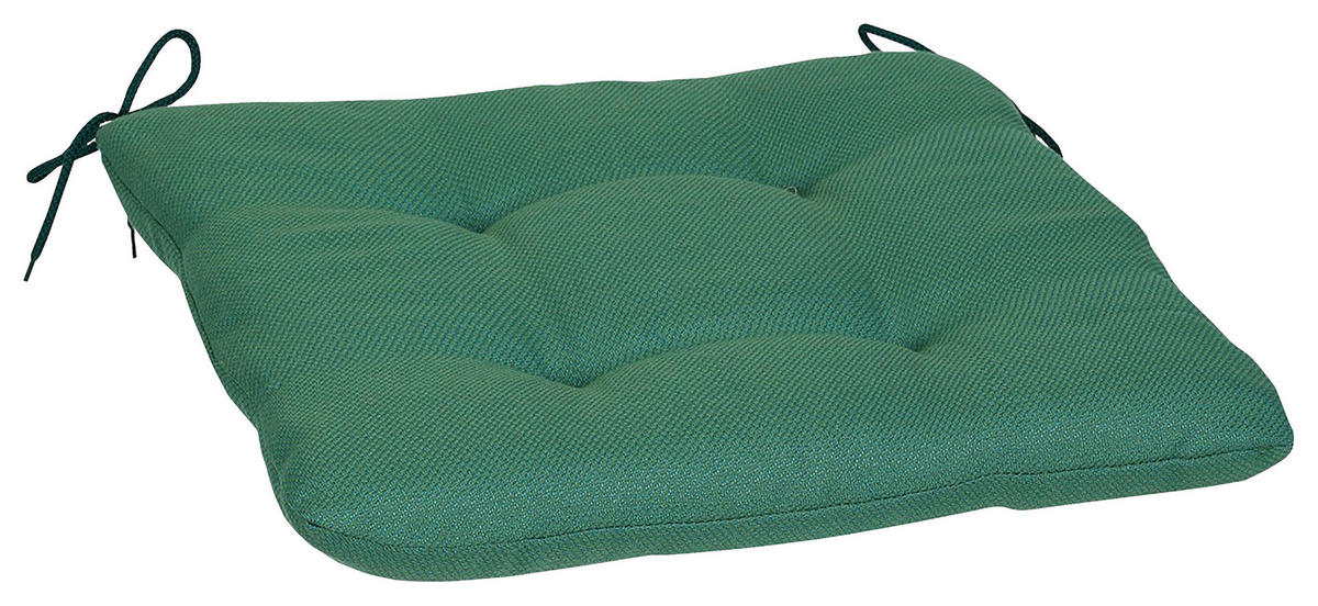 SITZKISSEN   38/5/37 cm  - Smaragdgrün/Dunkelgrün, KONVENTIONELL, Textil (38/5/37cm)