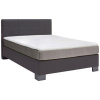 BOXSPRINGBETT 120/200 cm  in Anthrazit  - Anthrazit/Graphitfarben, Design, Holz/Textil (120/200cm) - Hom`in