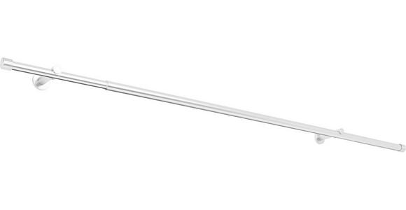 VORHANGSCHIENE - Grau Hochglanz, Basics, Metall (210/11,5/4,7cm) - Homeware