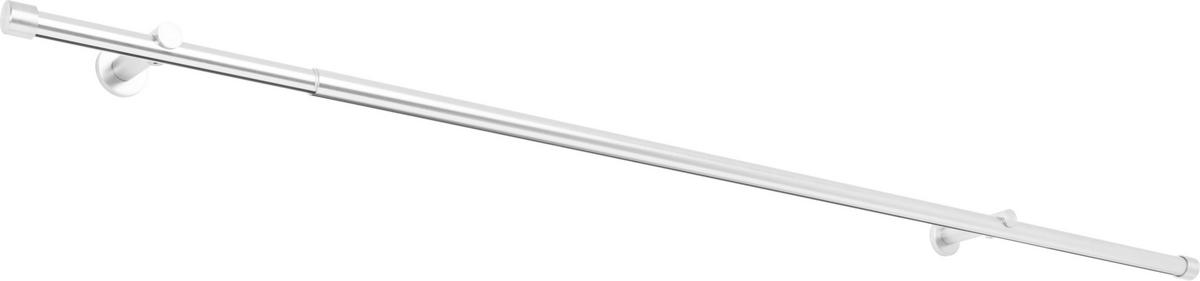 VORHANGSCHIENE - Grau Hochglanz, Basics, Metall (210/11,5/4,7cm) - Homeware