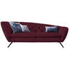 CHESTERFIELD-SOFA  in Mikrofaser Beere  - Beere/Schwarz, Design, Textil/Metall (223/84/90cm) - Pure Home Lifestyle