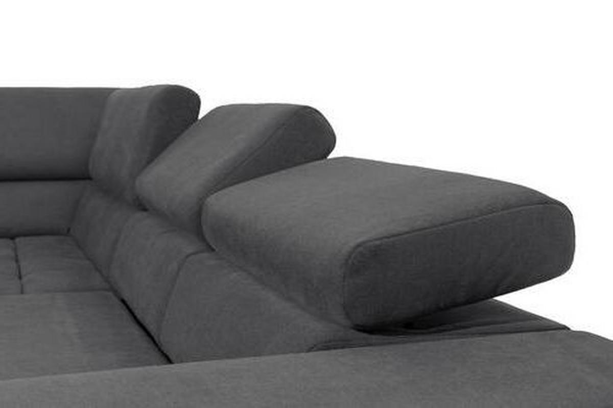 ECKSCHLAFSOFA Braun Velours  - Schwarz/Braun, Design, Holz/Textil (201/307cm) - Livetastic