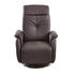 RELAXSESSEL Echtleder - Edelstahlfarben/Braun, KONVENTIONELL, Leder/Metall (76/110/88-175cm) - Beldomo Premium