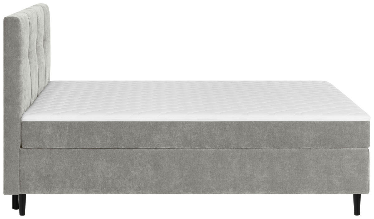 BOXBETT 120/200 cm  in Grau  - Schwarz/Grau, KONVENTIONELL, Holz/Textil (120/200cm) - Welnova