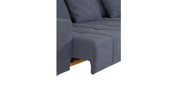 ECKSOFA  in Flachgewebe Dunkelgrau  300/205 cm  - Dunkelgrau/Schwarz, KONVENTIONELL, Textil/Metall (300/205cm) - Carryhome
