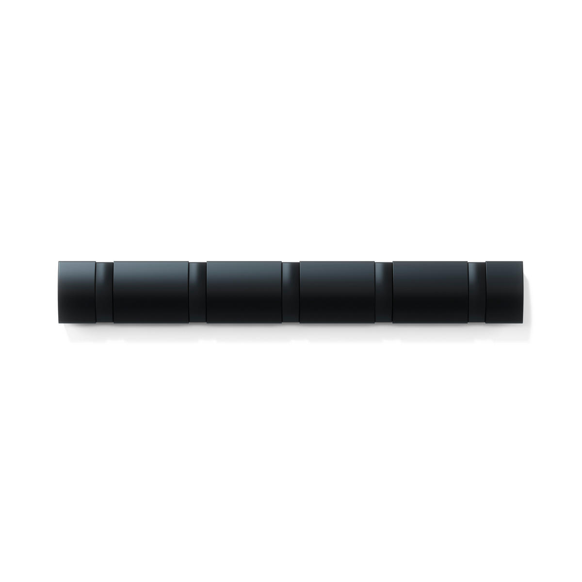 ZIDNI ČIVILUK  crna  drvo, plastika  - crna, Osnovno, drvo/plastika (51/6/3cm) - Umbra