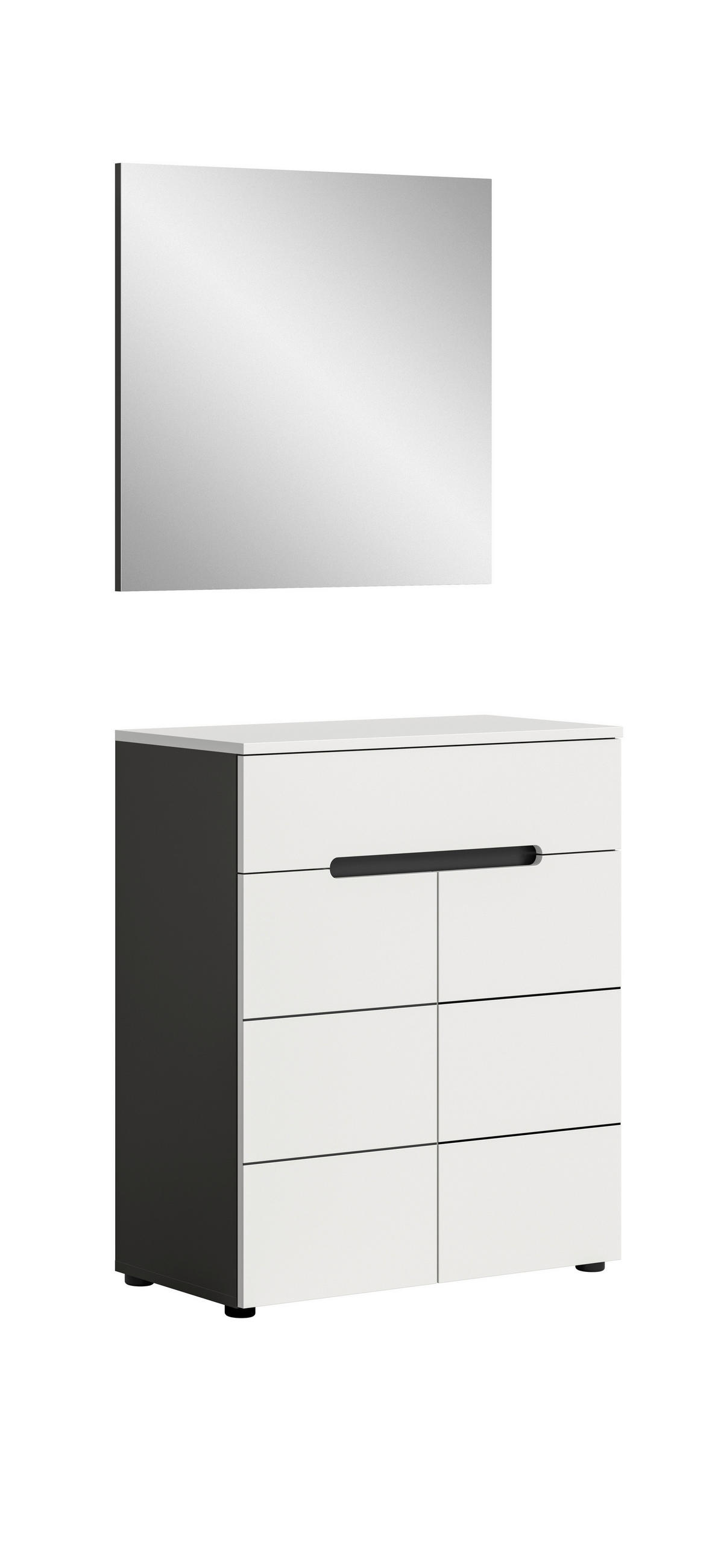 HALLM&Ouml;BEL 2 delar i 80/190/37 cm gr&aring;, vit 190/80/37 cm