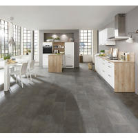 EINBAUKÜCHE 317  - Eichefarben/Weiß, Design, Holzwerkstoff - Celina