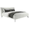 POLSTERBETT 180/200 cm  in Hellgrau  - Hellgrau/Schwarz, Design, Textil/Metall (180/200cm) - Lomoco