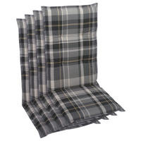 SESSELAUFLAGENSET in Grau Karo  - Grau, Basics, Textil (50/6/120cm)