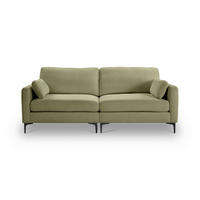 3,5-SITZER VENTI Webstoff Grün  - Schwarz/Grün, Basics, Textil (225/92/97cm) - MID.YOU