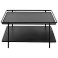 COUCHTISCH 75/75/34,3 cm rechteckig Schwarz  - Schwarz, Basics, Metall (75/75/34,3cm) - Xora