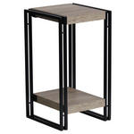 BEISTELLTISCH 30/30/55 cm Schwarz, Eichefarben quadratisch  - Eichefarben/Schwarz, Trend, Holzwerkstoff/Metall (30/30/55cm) - Carryhome