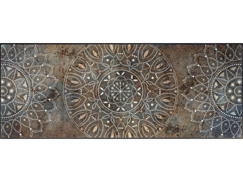 LÄUFER 75/190 cm Madhana  - Braun, KONVENTIONELL, Kunststoff/Textil (75/190cm) - wash+dry