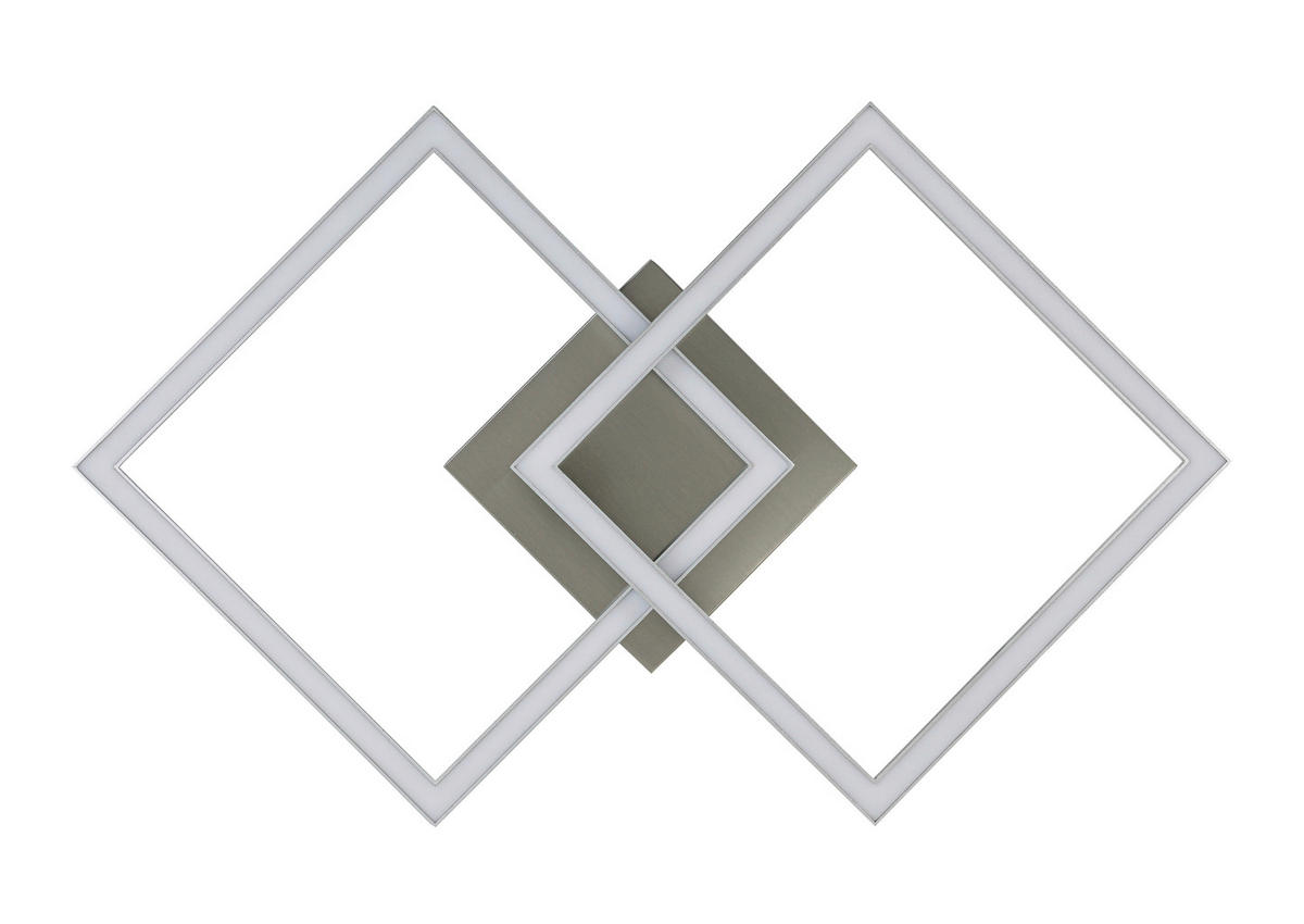 LED PLAFONJERA  - boja nikla/srebrna, Trendi, metal/plastika (57/35/6,5cm) - Boxxx