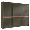 SCHWEBETÜRENSCHRANK in Eiche Artisan, Mokka  - Graphitfarben/Eiche Artisan, Design, Glas/Holzwerkstoff (249/222/68cm) - Moderano
