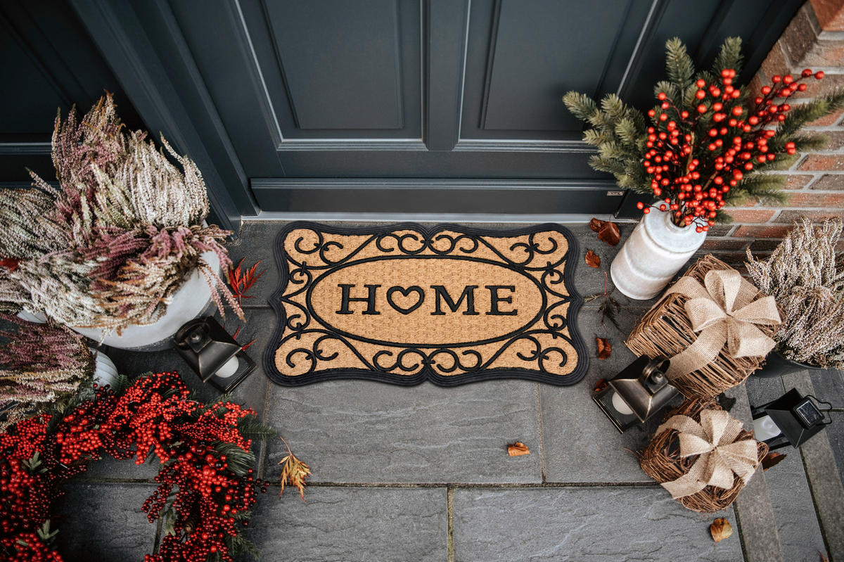 KOKOSMATTE  45/75 cm  Schwarz, Hellbraun  - Hellbraun/Schwarz, Basics, Naturmaterialien/Kunststoff (45/75cm) - Hanse Home